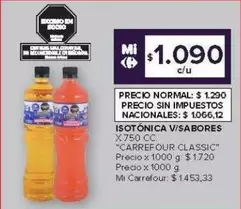 X$ - ISOTÓNICA V/SABORES