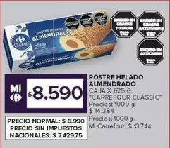 X$ - POSTRE HELADO ALMENDRADO