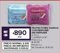 Carrefour - PROTECTORES DIARIOS CON PERFUME/ SIN PERFUME