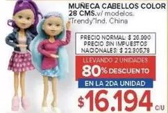 MUÑECA CABELLOS COLOR