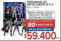 X$ - PERSONAJE DC ARTICULADOS X 3 U.