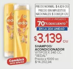 Sedal - SHAMPOO/ACONDICIONADOR