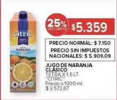 Citric - JUGO DE NARANJA CLÁSICO