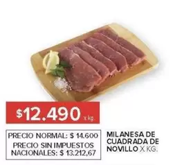 X$ - MILANESA DE CUADRADA DE NOVILLO