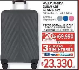 Carrefour - VALIJA RÍGIDA DUBAI ABS 53 CMS. 8W