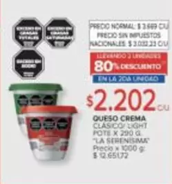 X$ - QUESO CREMA CLASICO/ LIGHT