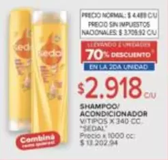 Sedal - SHAMPOO/ ACONDICIONADOR
