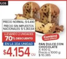 X$ - PAN DULCE CON CHOCOLATE