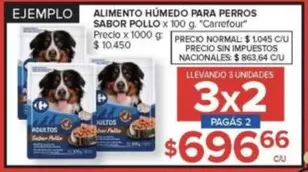 Carrefour - ALIMENTO HÚMEDO PARA PERROS SABOR POLLO