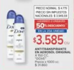 Dove - ANTITRANSPIRANTE EN AEROSOL ORIGINAL