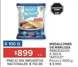 Artico - MEDALLONES DE MERLUZA REBOZADOS