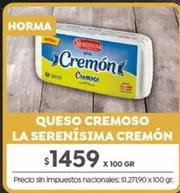 La Serenísima - QUESO CREMOSO
