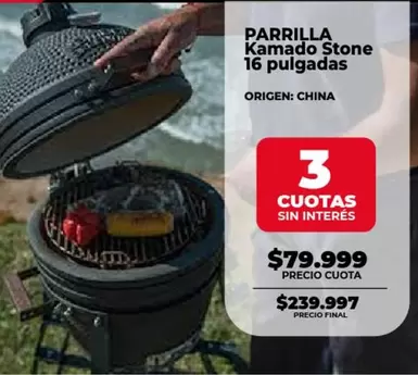Stone - Kamado 16 pulgadas