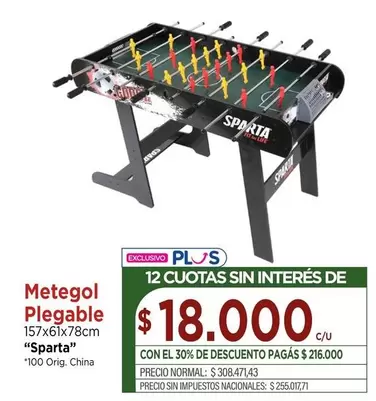 Fit - Metegol Plegable "Sparta"