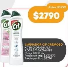 Cif - LIMPIADOR CIF CREMOSO