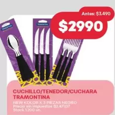 Tramontina - CUCHILLO/TENEDOR/CUCHARA