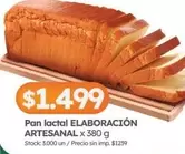 Lactal - Pan lactal ELABORACIÓN ARTESANAL