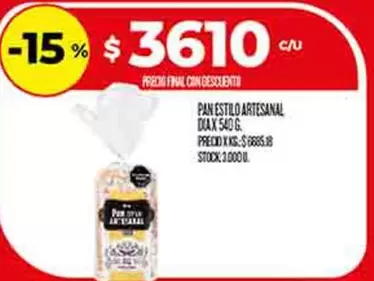 PAN ESTILO ARTESANAL