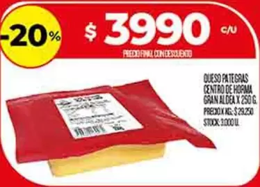 Centro - QUESO PATEGRAS CENTRO DE HORMA