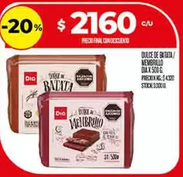 Dia - DULCE DE BATATA/ MEMBRILLO