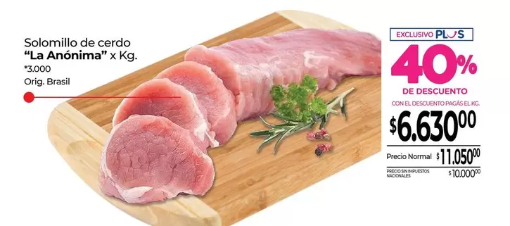 La Anónima - Solomillo de cerdo