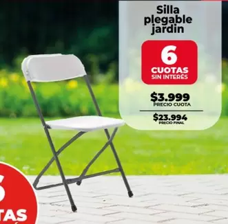 Silla plegable jardin