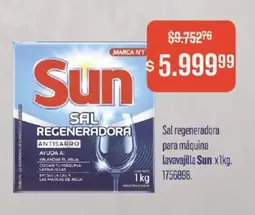 Sun - Sal regeneradora para máquina lavavajilla x1kg