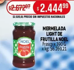 Noel - MERMELADA LIGHT DE FRUTILLA