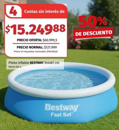 Bestway - Pileta inflable 244x61 cm