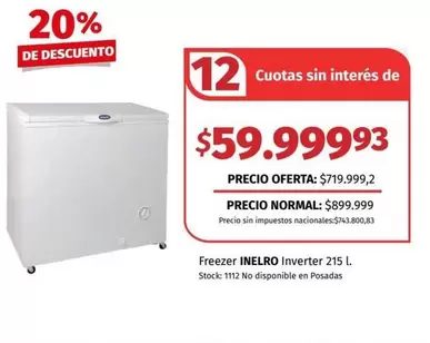 Inelro - Freezer Inverter 215 L