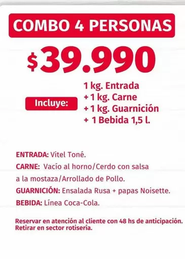 Coca cola - COMBO 4 PERSONAS