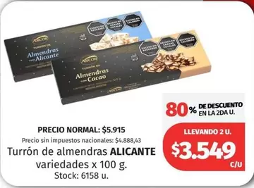 Arcor - Turrón de almendras ALICANTE