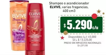 Elvive - Shampoo o acondicionador