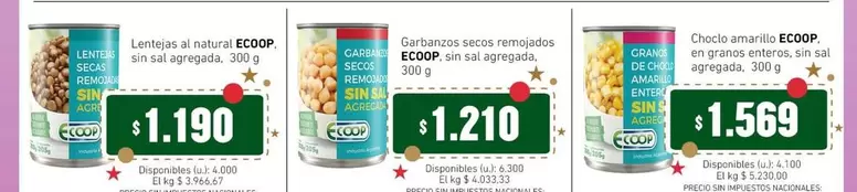 Coop - Lentejas al natural