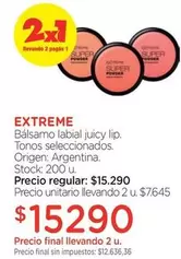 Origen - Bálsamo labial juicy lip. Tonos seleccionados.