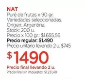 X$ - Puré de frutas