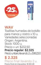 farmacity - Toallitas humedas de bolsillo para manos y rostro x 10 u. Variedades seleccionadas