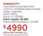 farmacity - Aromatizante para telas floral