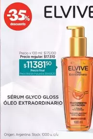 Elvive - GLYCO GLOSS ÓLEO EXTRAORDINARIO