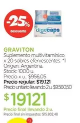 X$ - Suplemento multivitamínico x 20 sobres efervescentes