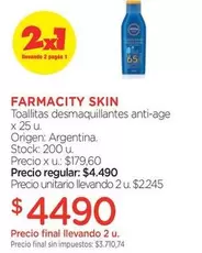 X$ - Toallitas desmaquillantes anti-age