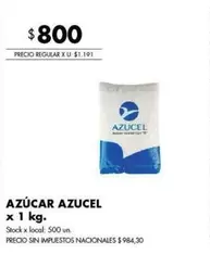 X$ - AZÚCAR AZUCEL