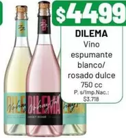 Dilema - Vino espumante blanco/ rosado dulce