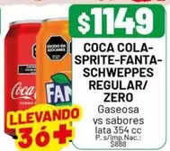 Coca cola - COCA COLA-SPRITE-FANTA-SCHWEPPES REGULAR/ZERO