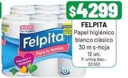 Felpita - Papel higiénico blanco clásico