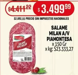 Piamontesa - SALAME MILAN A/V