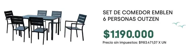 X$ - SET DE COMEDOR EMBLEN