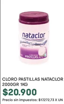X$ - CLORO PASTILLAS NATACLOR