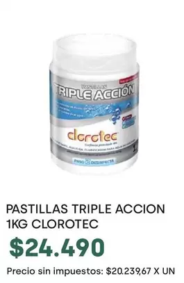 Clorotec - PASTILLAS TRIPLE ACCION