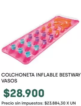 Bestway - COLCHONETA INFLABLE VASOS